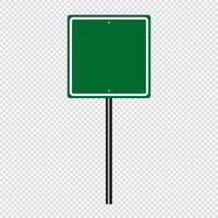 Green traffic sign Road board sign vector