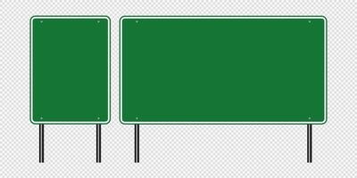 Green traffic sign Road board sign vector