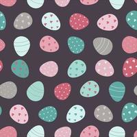 Easter eggs seamless pattern vector