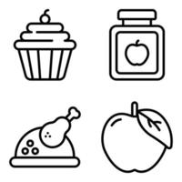 Trendy Food Flat vector