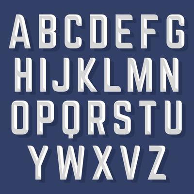 Hand crafted font Stone Carve Bevel Chiseled block letters set