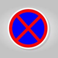 No Stopping or Parking Traffic Sign vector