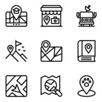 Location Map Glyph vector