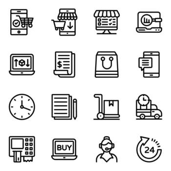M Commerce Linear vector