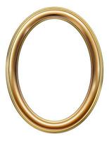 Oval classic golden picture frame vector