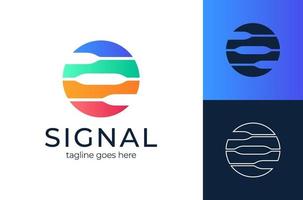 Circle single logo. Circle signal for logo design concept, very suitable in various business purposes, also for icon, symbol and many more. vector