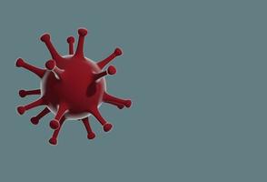 Virus 3D illustration photo