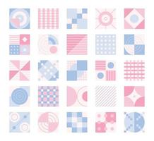 Pattern design made of garden and square shapes. Simple pattern design template. vector