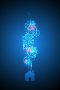 Technology background with a mechanical concept vector