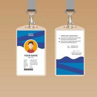 bonita y elegante plantilla de diseño de tarjeta de identificación vector