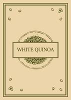 Quinoa packaging design with hand drawn element. Vector illustration in sketch style