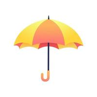 Yellow umbrella icon isolated on white background. vector