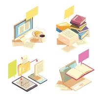 Library 2x2 Design Concept Vector Illustration