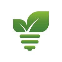 eco green energy concept,plant growing inside light bulb vector