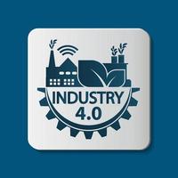 Icono de la industria 4.0, concepto de tecnología ilustración vectorial. vector