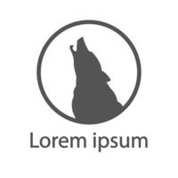 Plantilla de logotipo de lobo, elemento de diseño ilustrador vectorial. vector