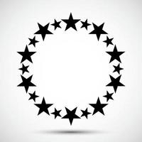 Star in circle icon Symbol on White Background vector