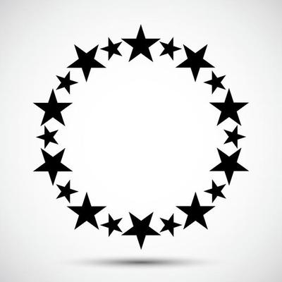 Star in circle icon Symbol on White Background