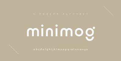 fuentes del alfabeto moderno minimalista abstracto. tipografía minimalista urbana moda digital futura fuente de logotipo creativo. vector