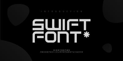 Abstract modern alphabet fonts. Typography electronic space digital game music future creative font design concept. vector