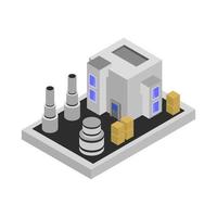 Isometric Industry On Background vector