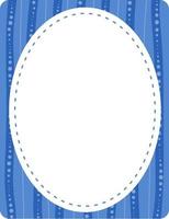 Empty oval shape banner template vector