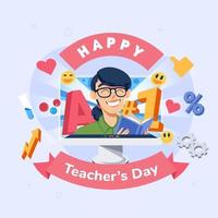 Happy Teacher's Day Design vector
