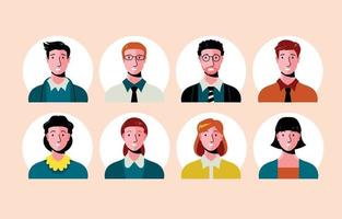 Set of Business People Avatar vector