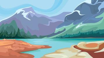 Canadian nature scenery vector