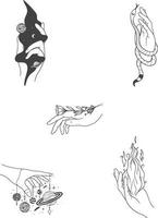Hand Drawn Witch Hand Vector