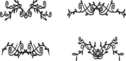 Elegant collection of hand drawn swirls for your design vector
