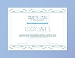 abstract certificate award template vector