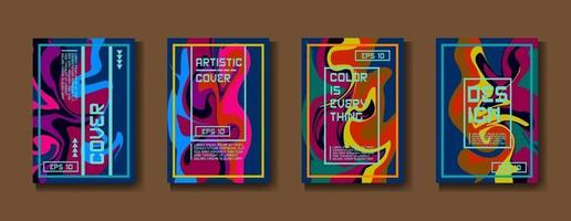 Minimum vector coverage. A set of modern abstract covers. Creative popart triangle element vector. Geometric booklet cover template design. abstract cover.