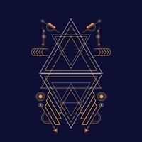 Abstract sacred geometry ornament for background. Eps10 vector