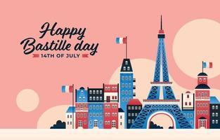 Happy Bastille Day Background Concept vector