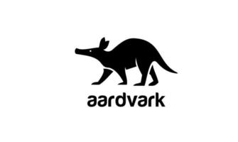 minimal aardvark black vector logo design