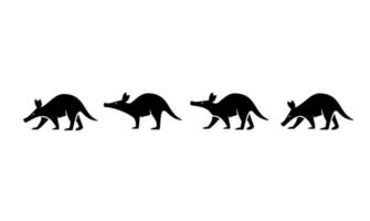 minimal aardvark black vector logo design