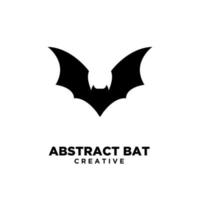 abstract bat black logo icon designs vector illustration template