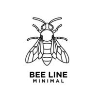 premium big hornet bee line vintage vector icon logo template design