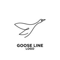 premium luxury goose black line vector logo icon design