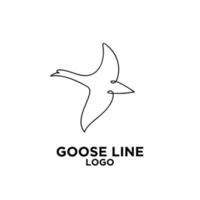 premium luxury goose black line vector logo icon design