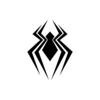 icono de logotipo de araña abstracto diseño negro vector