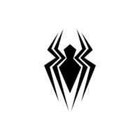 icono de logotipo de araña abstracto diseño negro vector