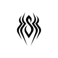 icono de logotipo de araña abstracto diseño negro vector