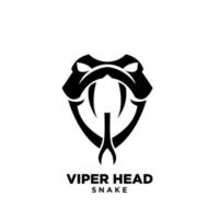 modern viper head with initial v logo icon design vector