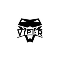 modern viper head with initial v logo icon design vector