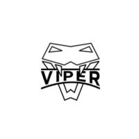 modern viper head with initial v logo icon design vector