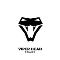 modern viper head with initial v logo icon design vector