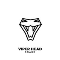 modern viper head with initial v logo icon design vector