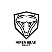 modern viper head with initial v logo icon design vector